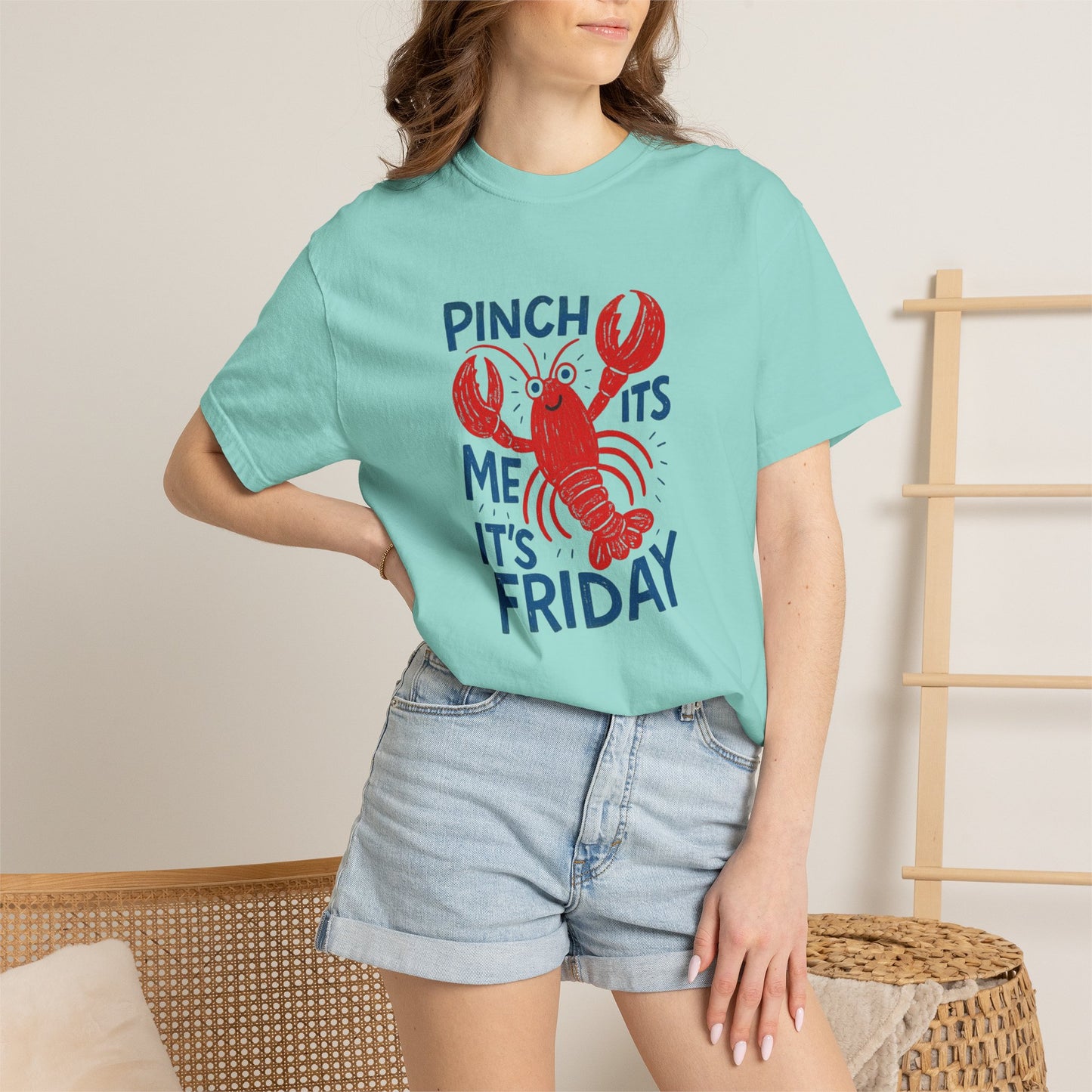 Friday Lobster T-Shirt — "Pinch Me It's Friday" Vintage Seafood Tee
