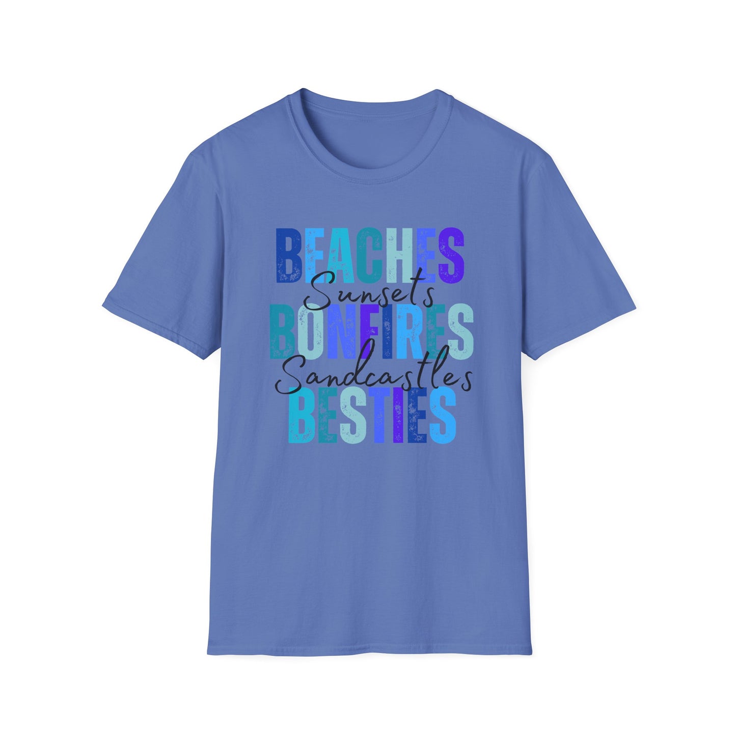 'Beaches, Bonfires, Besties, Sunsets, and Sandcastles' Tee