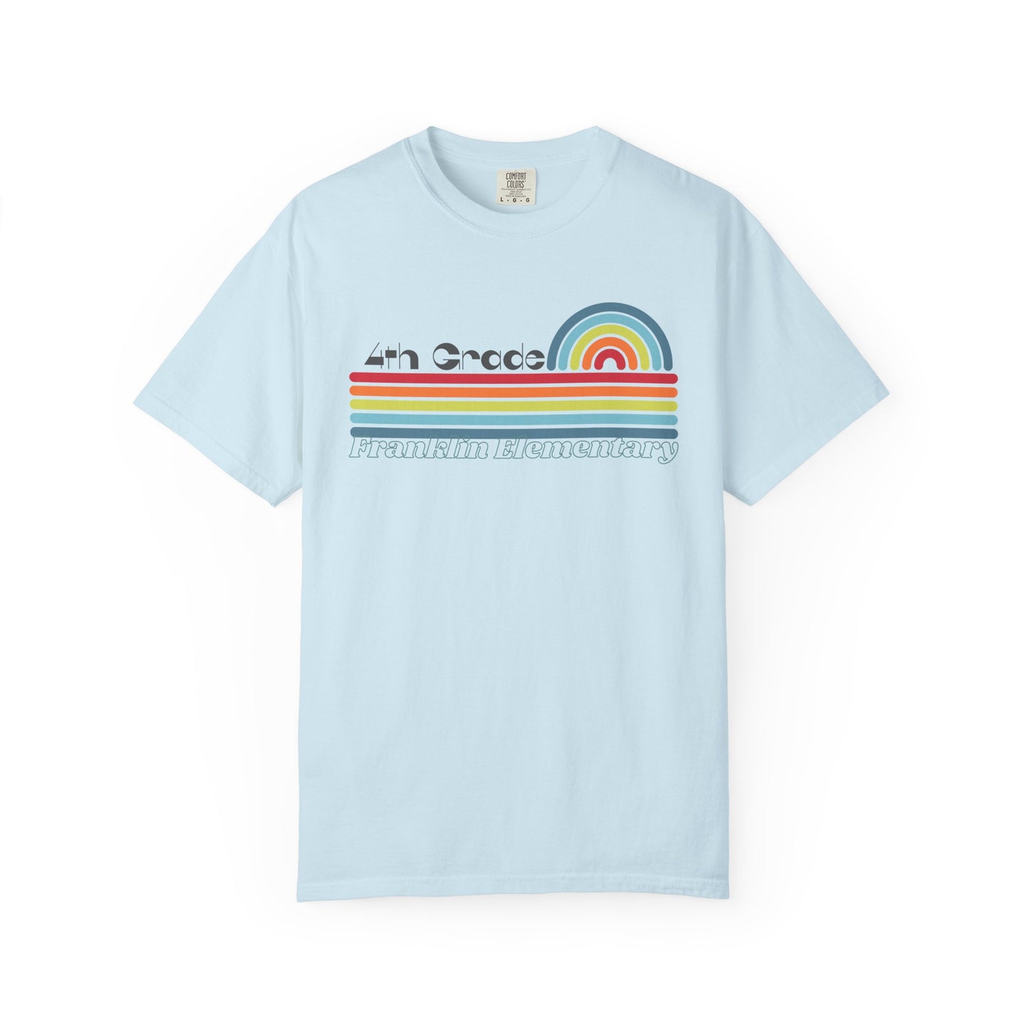 Retro Rainbow Grade Level Teacher Tee