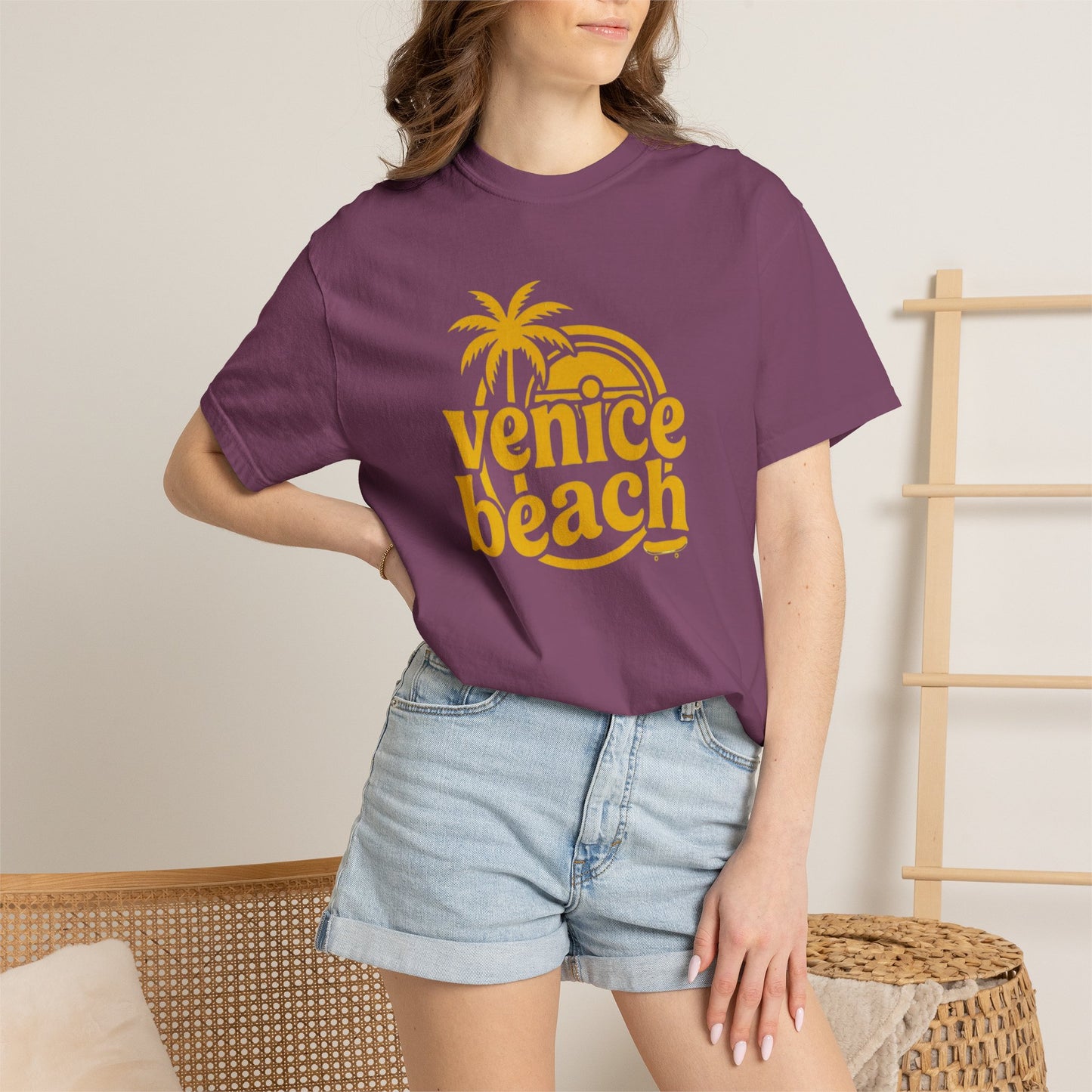 Venice Beach Retro Palm T-Shirt — Vintage Surf Vibe Tee