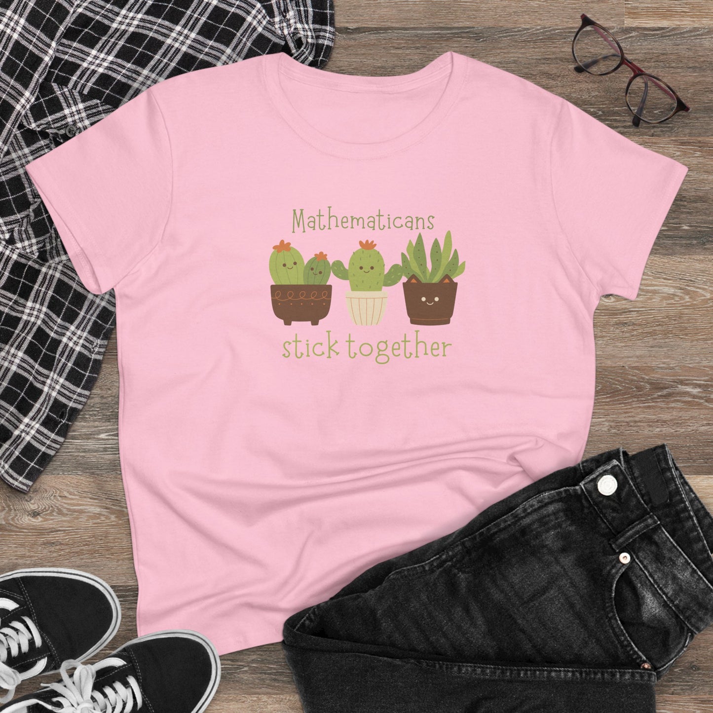 Cute Cactus Graphic Tee, Perfect for Teachers, Math Lovers, Gift for Students, Summer Style, Casual Wear