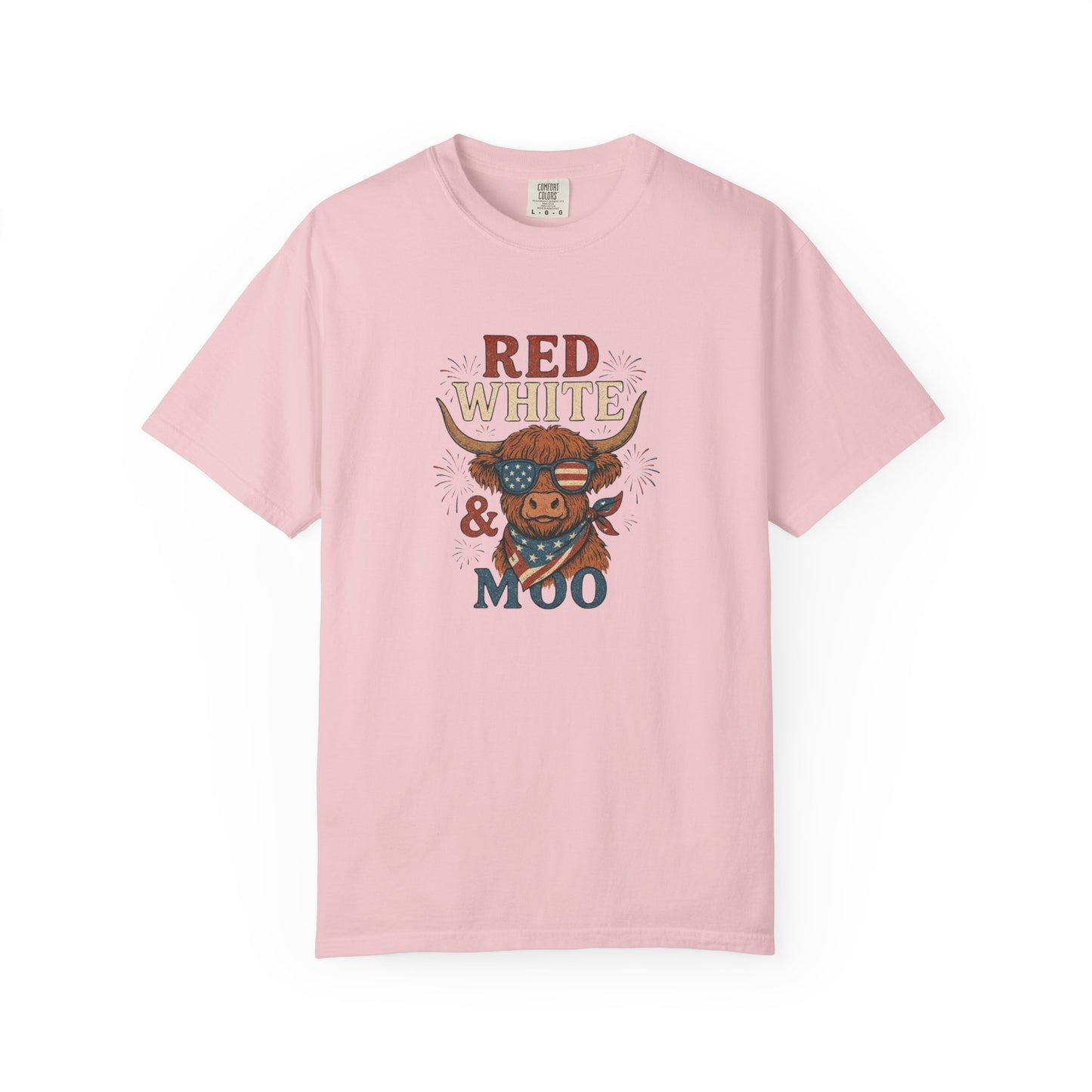 Red, White & Moo Patriotic Cow Tee