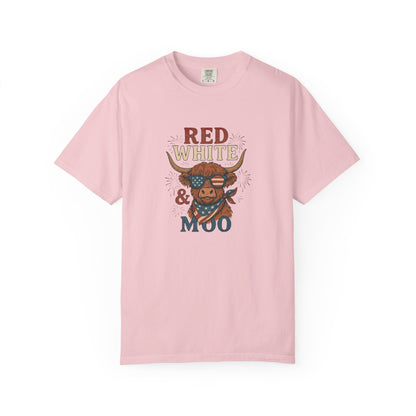 Red, White & Moo Patriotic Cow Tee