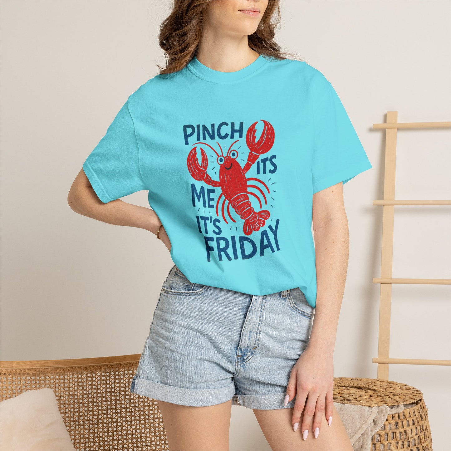 Friday Lobster T-Shirt — "Pinch Me It's Friday" Vintage Seafood Tee