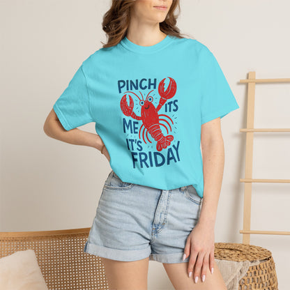 Friday Lobster T-Shirt — "Pinch Me It's Friday" Vintage Seafood Tee