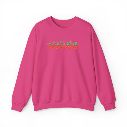 Strawberry Row Embroidered Sweatshirt