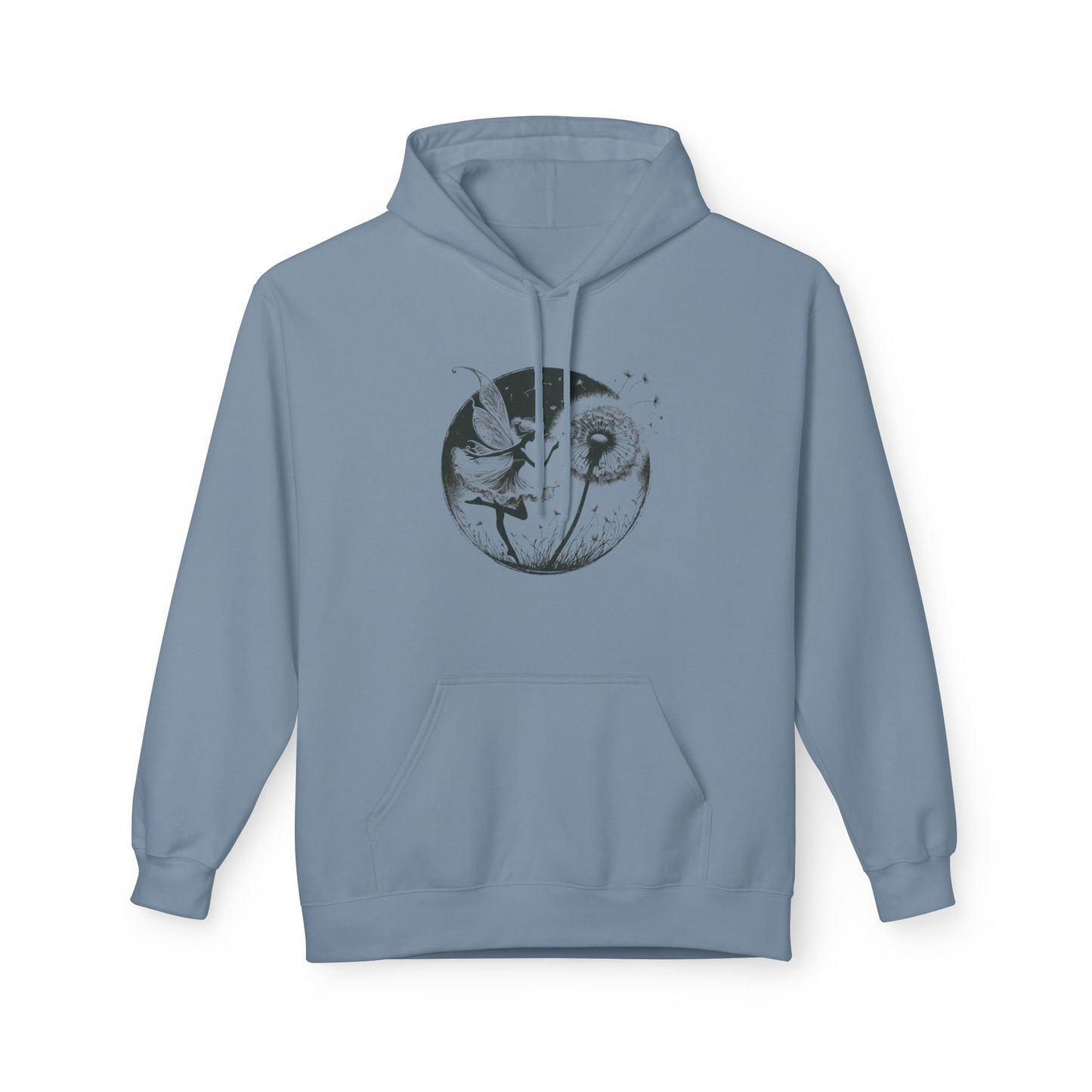 Grunge Fairy Blowing Dandelion Fleece Hoodie