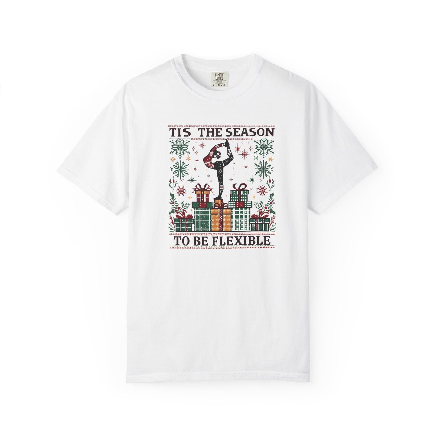Tis The Season To Be Flexible T-shirt | Yoga Pose Christmas Design