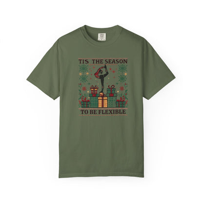 Tis The Season To Be Flexible T-shirt | Yoga Pose Christmas Design