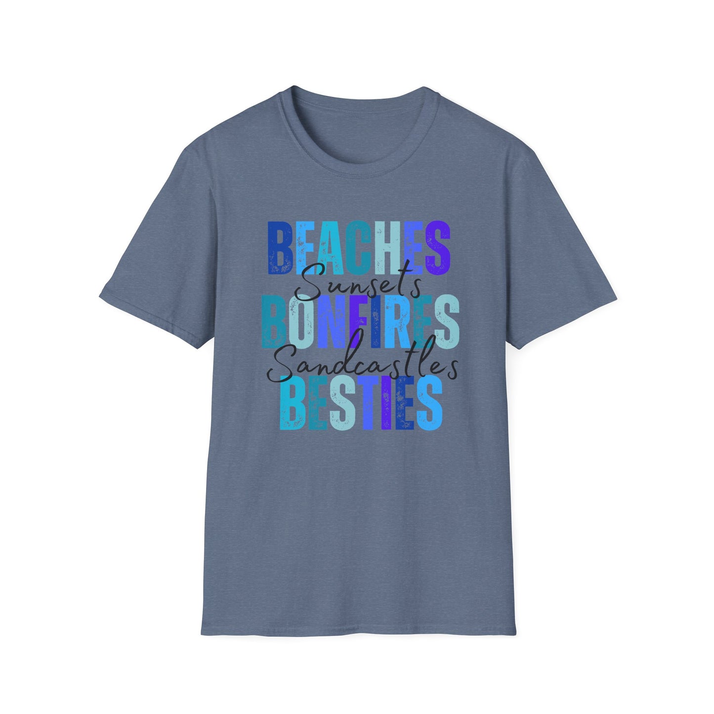 'Beaches, Bonfires, Besties, Sunsets, and Sandcastles' Tee