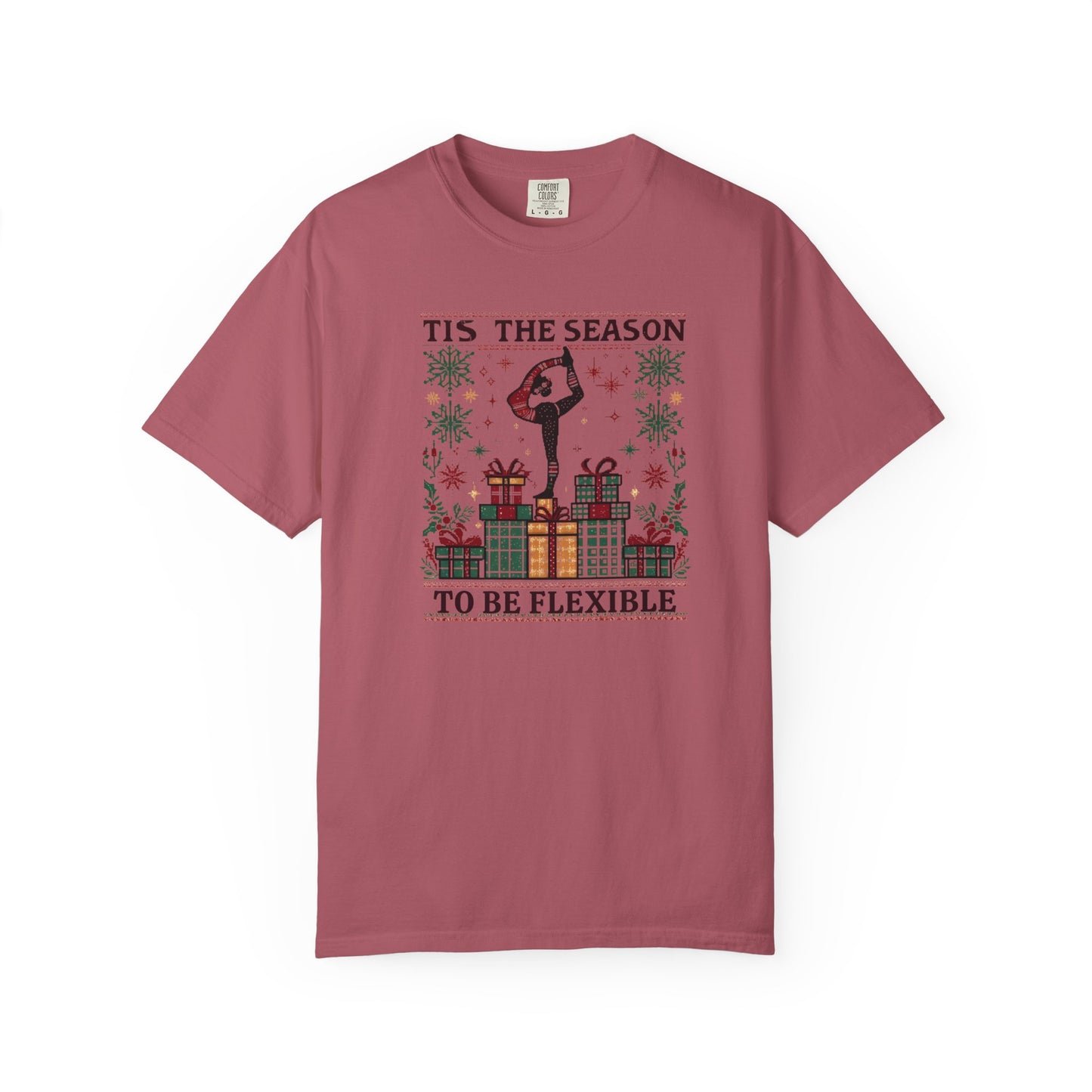 Tis The Season To Be Flexible T-shirt | Yoga Pose Christmas Design