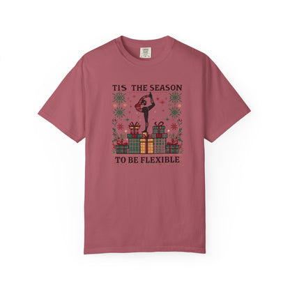 Tis The Season To Be Flexible T-shirt | Yoga Pose Christmas Design