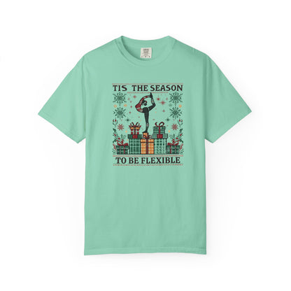 Tis The Season To Be Flexible T-shirt | Yoga Pose Christmas Design
