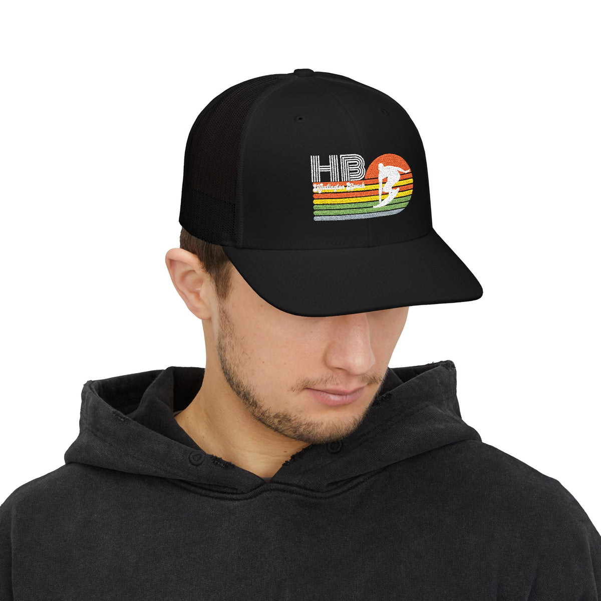 Huntington Beach Surf Retro Trucker Cap
