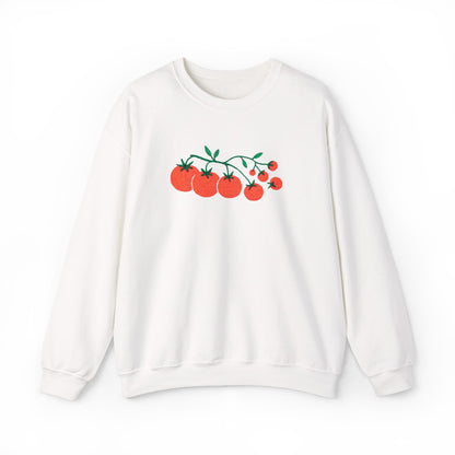 Cherry Tomato Vine Embroidered Sweatshirt