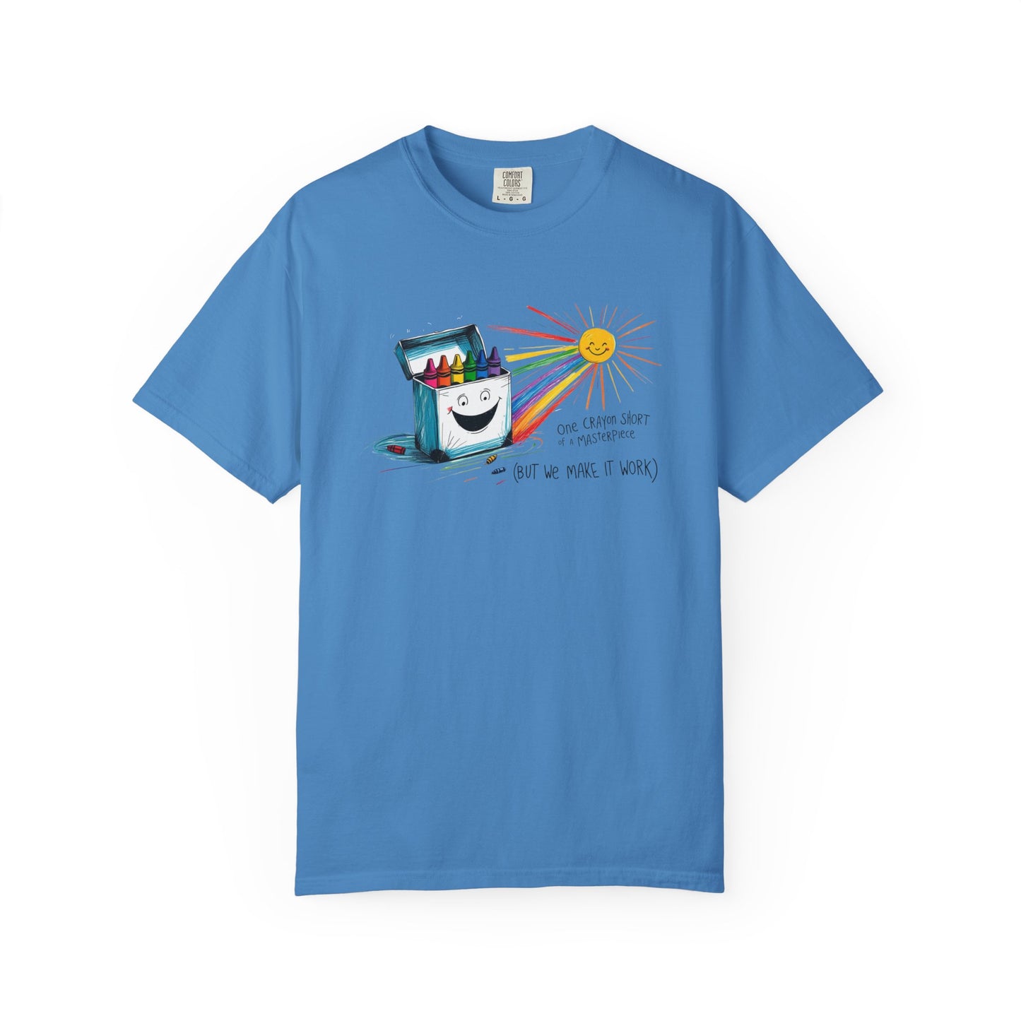 One Crayon Short of a Masterpiece Unisex T-shirt, Graphic Tee, Teacher Gift, Back to School Shirt, Classroom Attire, Art Vibes
