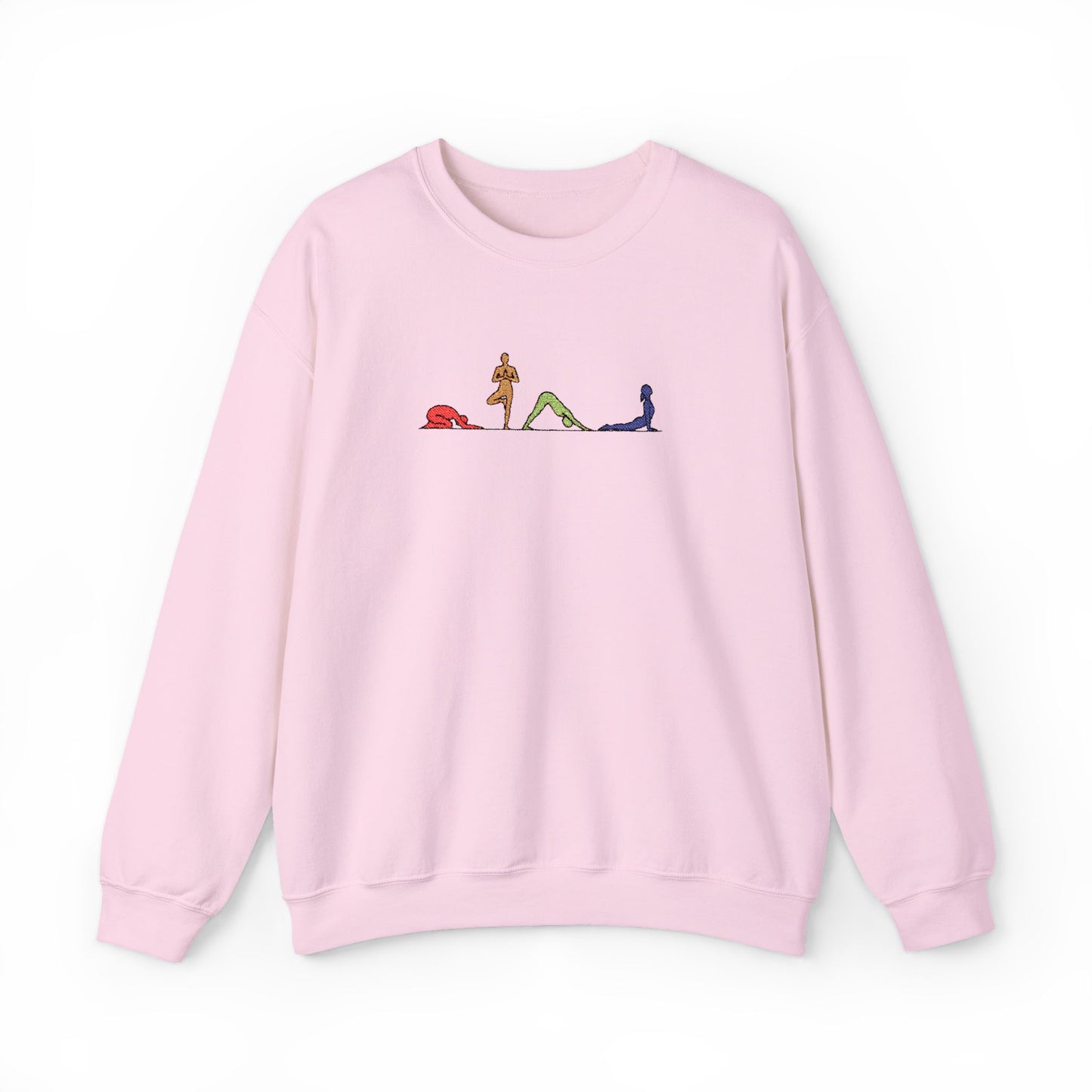 Rainbow Yoga Pose Embroidered Sweatshirt