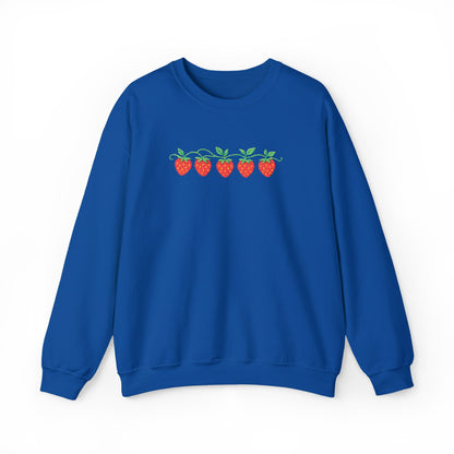 Strawberry Row Embroidered Sweatshirt