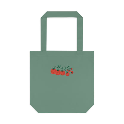 Embroidered Cherry Blossom Cotton Tote Bag — Floral Everyday Market Bag