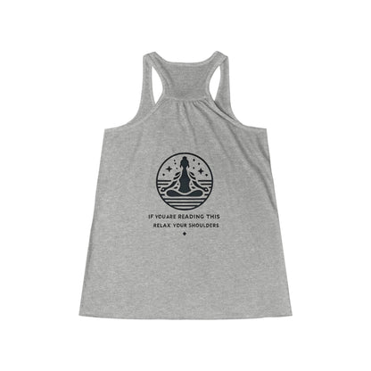 If You Are Reading This Relax Your Shoulders Meditation Yoga Tank Top