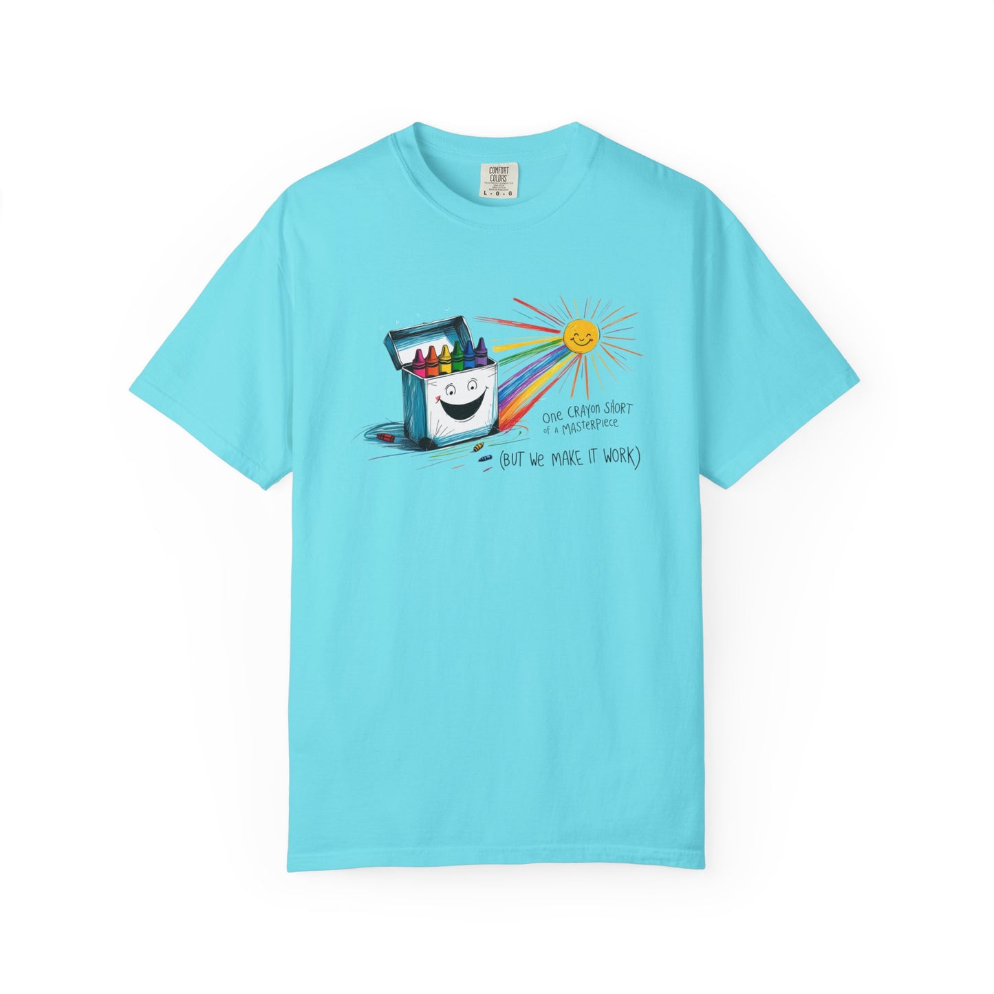 One Crayon Short of a Masterpiece Unisex T-shirt, Graphic Tee, Teacher Gift, Back to School Shirt, Classroom Attire, Art Vibes