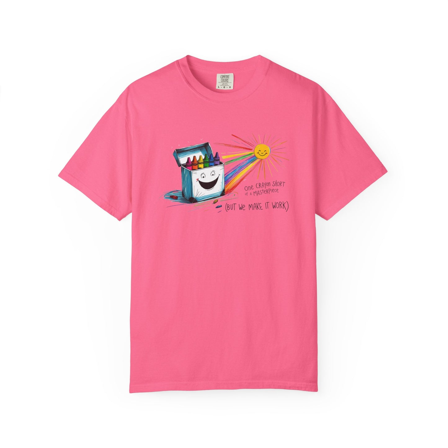 One Crayon Short of a Masterpiece Unisex T-shirt, Graphic Tee, Teacher Gift, Back to School Shirt, Classroom Attire, Art Vibes