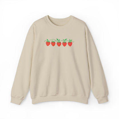 Strawberry Row Embroidered Sweatshirt