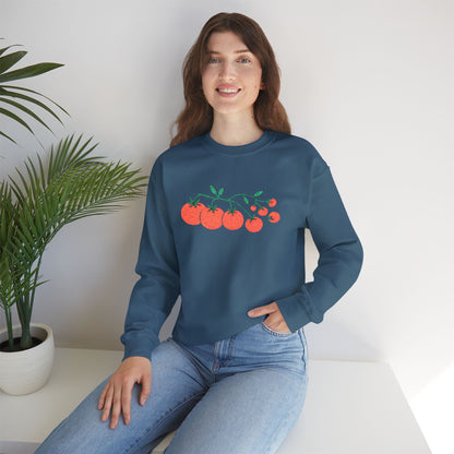 Cherry Tomato Vine Embroidered Sweatshirt