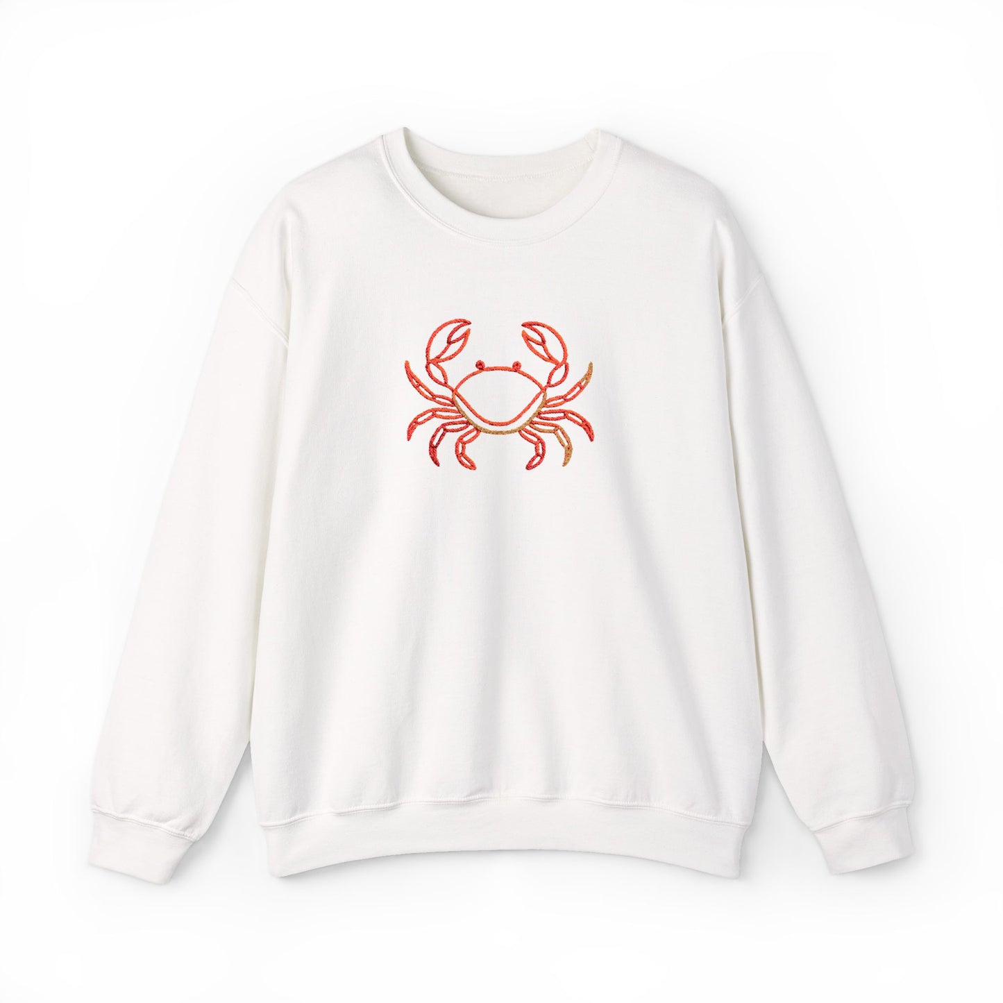 Crab Graphic Sweatshirt — Coastal Crab Crewneck for Beach Lovers