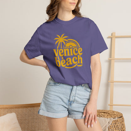 Venice Beach Retro Palm T-Shirt — Vintage Surf Vibe Tee