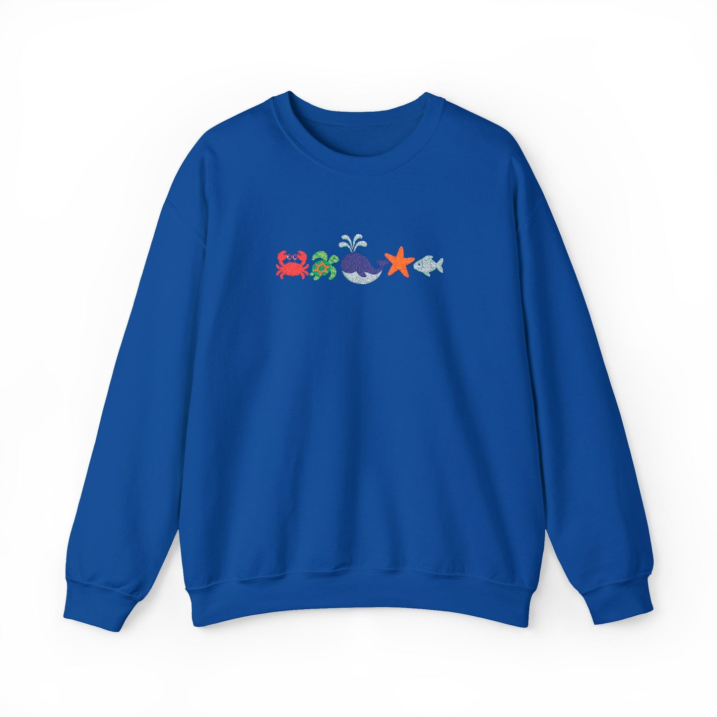 Sea Creatures Embroidered Sweatshirt