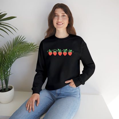 Strawberry Row Embroidered Sweatshirt