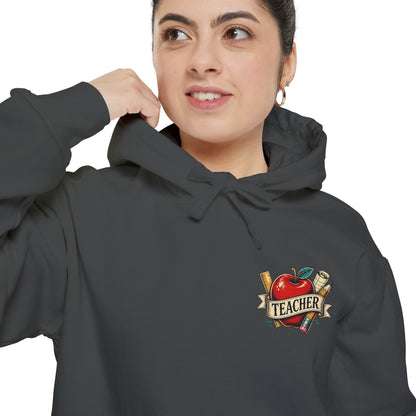 Teacher Vintage Heart Hoodie