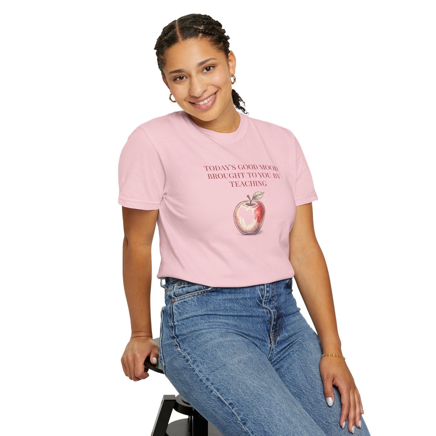 "Today’s Good Mood Brought to You by Teaching" Apple Tee