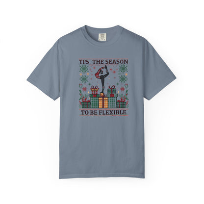 Tis The Season To Be Flexible T-shirt | Yoga Pose Christmas Design