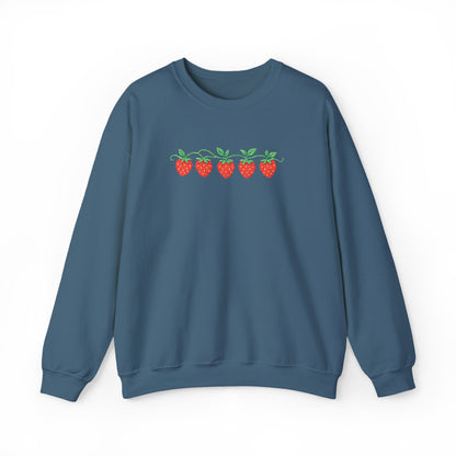 Strawberry Row Embroidered Sweatshirt