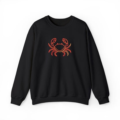 Crab Graphic Sweatshirt — Coastal Crab Crewneck for Beach Lovers