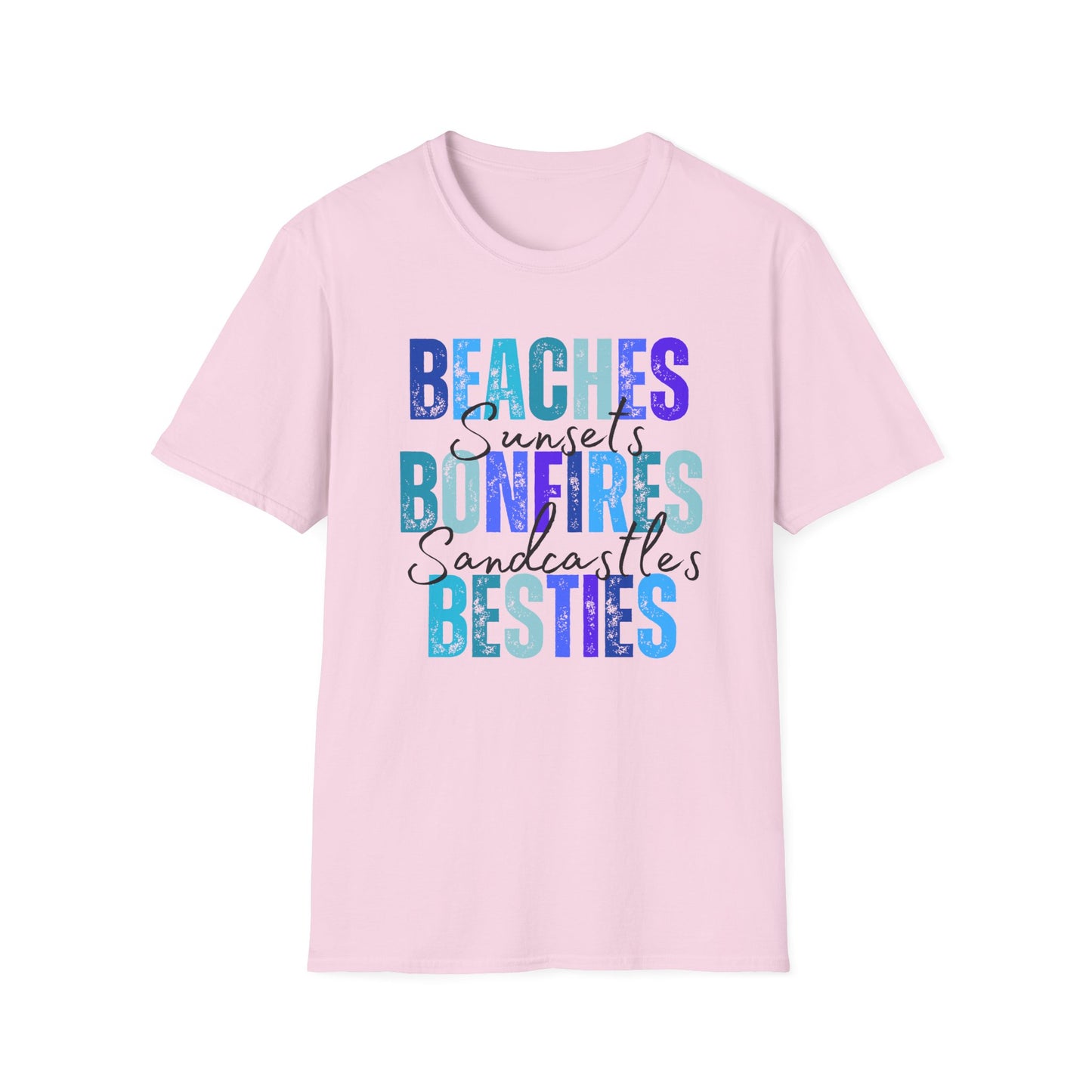 'Beaches, Bonfires, Besties, Sunsets, and Sandcastles' Tee