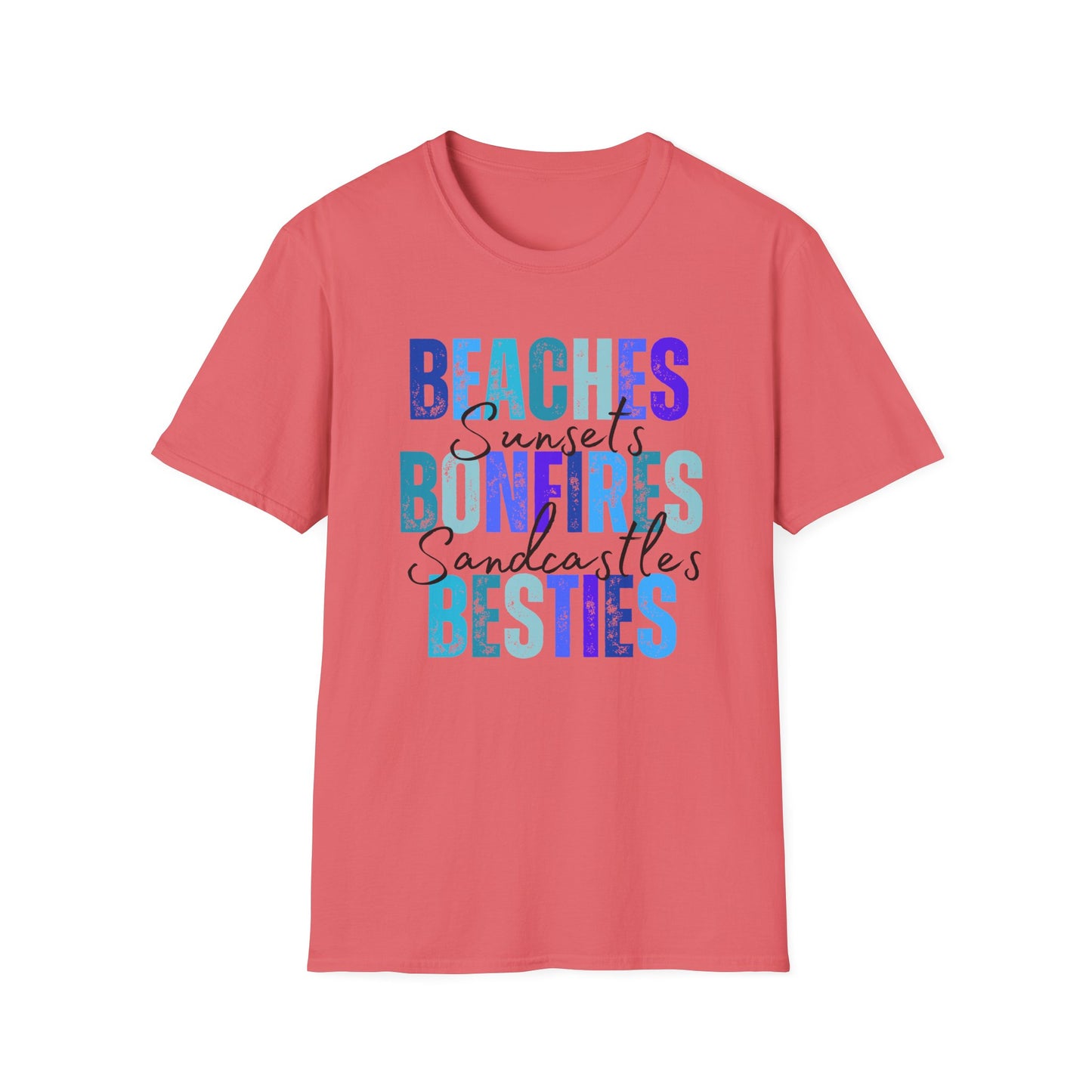 'Beaches, Bonfires, Besties, Sunsets, and Sandcastles' Tee