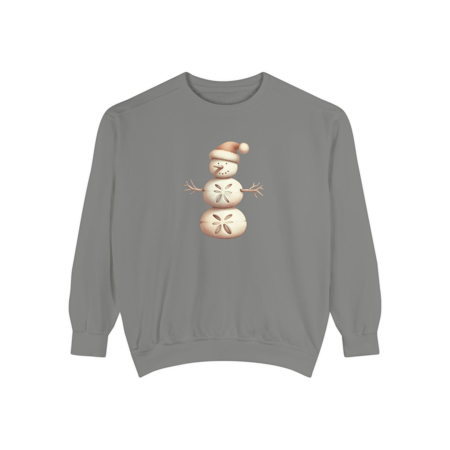 Snowman Sand Dollar Sweatshirt — Coastal Beach Holiday Crewneck