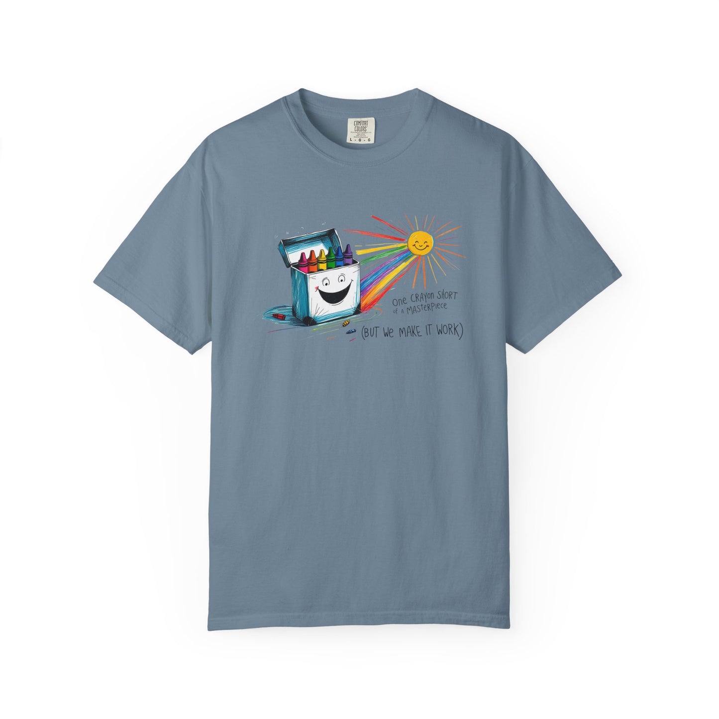 One Crayon Short of a Masterpiece Unisex T-shirt, Graphic Tee, Teacher Gift, Back to School Shirt, Classroom Attire, Art Vibes