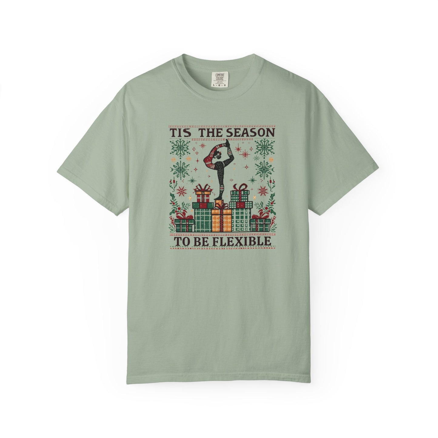 Tis The Season To Be Flexible T-shirt | Yoga Pose Christmas Design