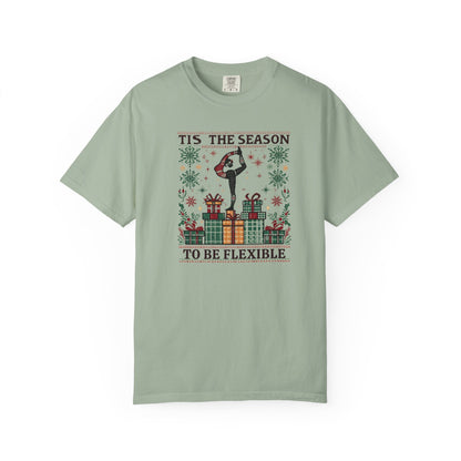 Tis The Season To Be Flexible T-shirt | Yoga Pose Christmas Design