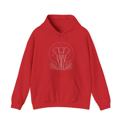 Elephant Moonline Hoodie — Minimalist Elephant Outline Sweatshirt