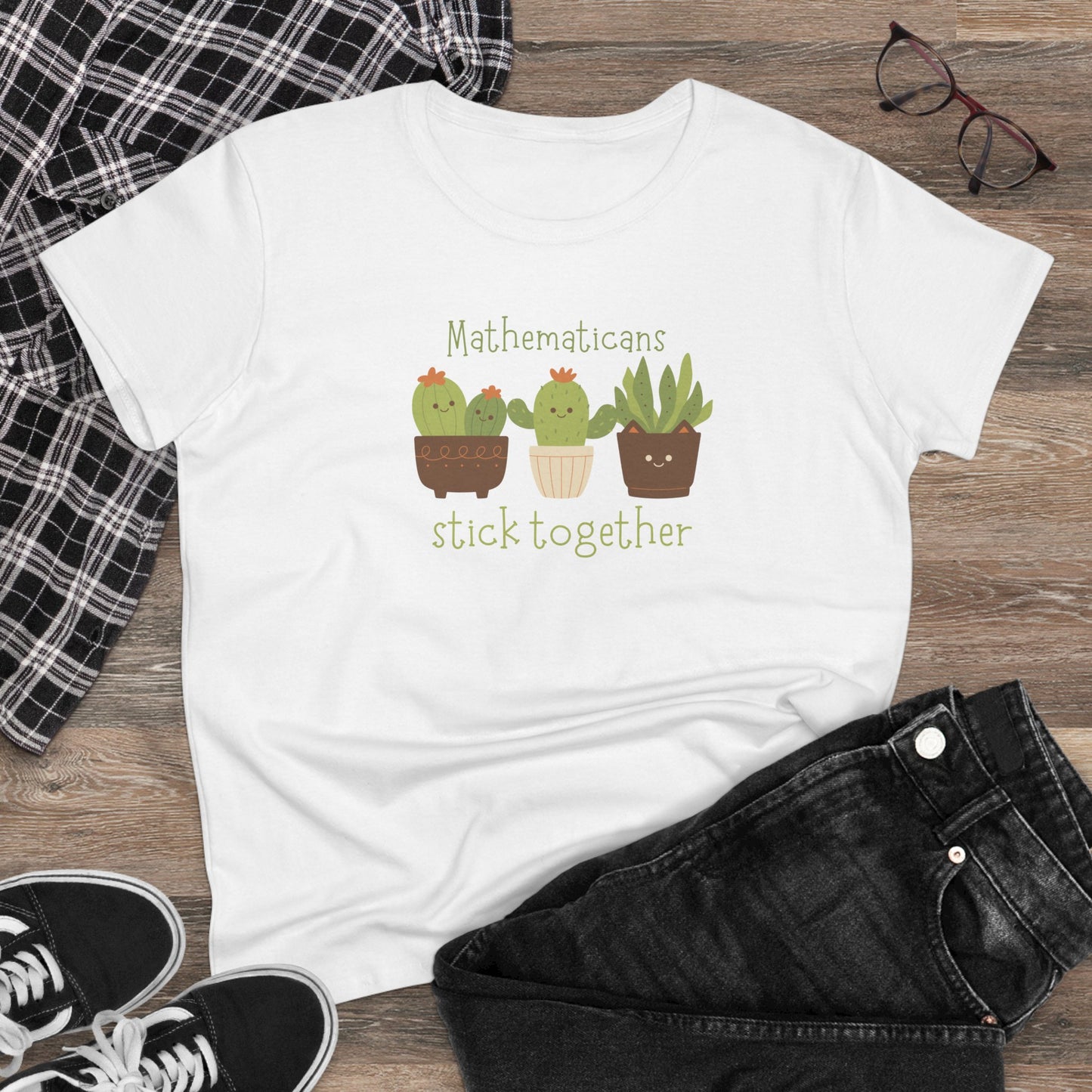 Cute Cactus Graphic Tee, Perfect for Teachers, Math Lovers, Gift for Students, Summer Style, Casual Wear
