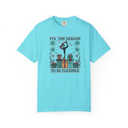Tis The Season To Be Flexible T-shirt | Yoga Pose Christmas Design
