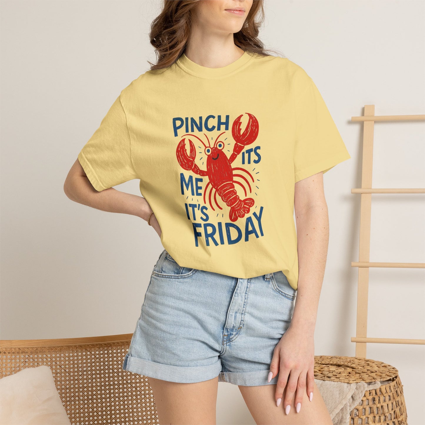 Friday Lobster T-Shirt — "Pinch Me It's Friday" Vintage Seafood Tee