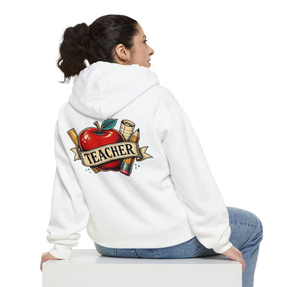 Teacher Vintage Heart Hoodie