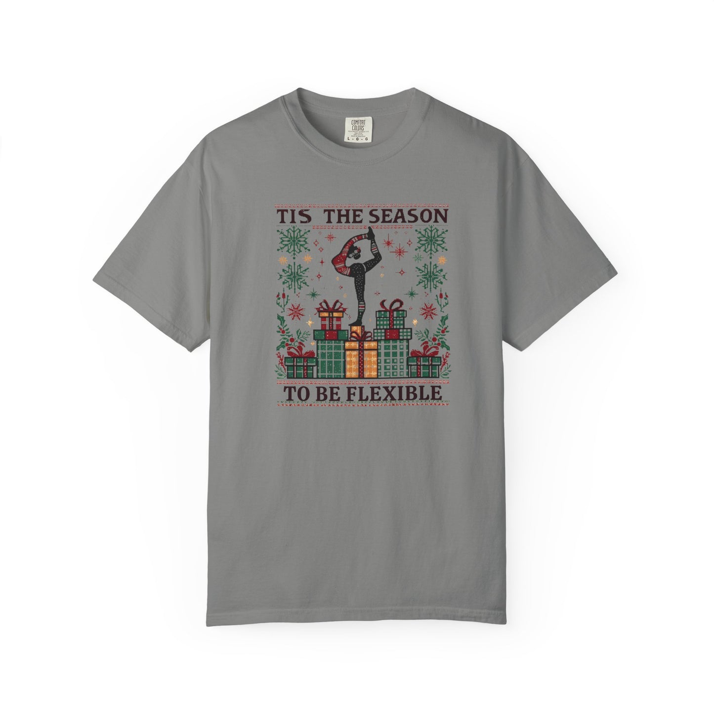 Tis The Season To Be Flexible T-shirt | Yoga Pose Christmas Design