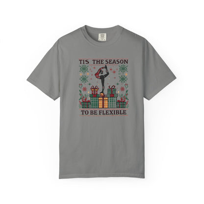 Tis The Season To Be Flexible T-shirt | Yoga Pose Christmas Design